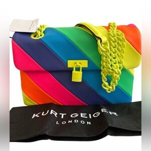 Kurt Geiger Brixton Lock Leather Convertible Bag - NWT & Dust Bag